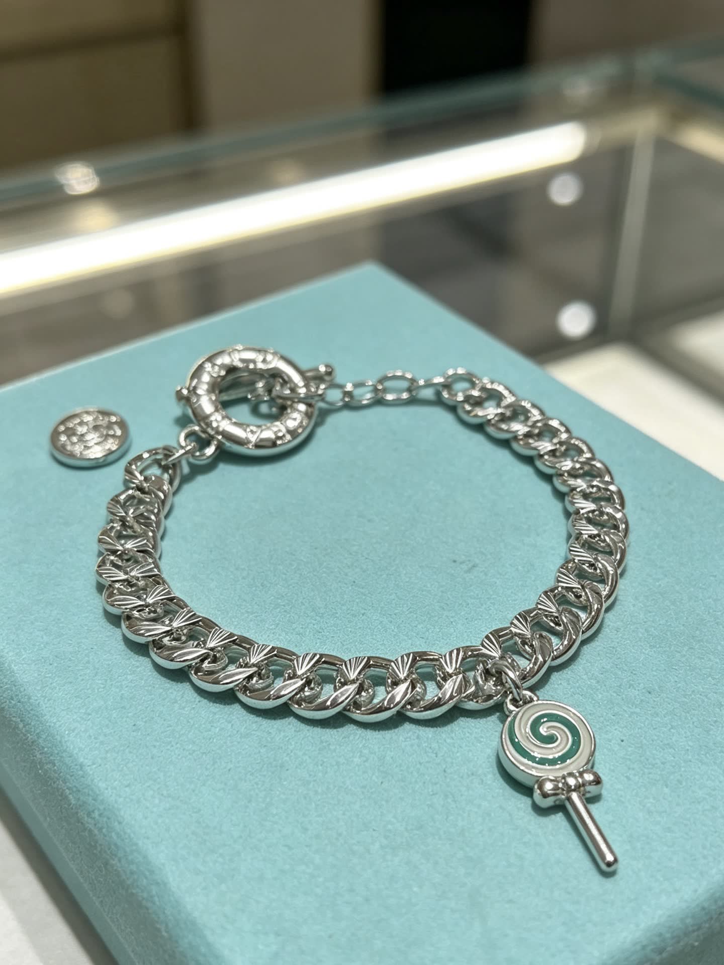 Tiffany & Co. Sterling Silver Bracelet with Lollipop Charm